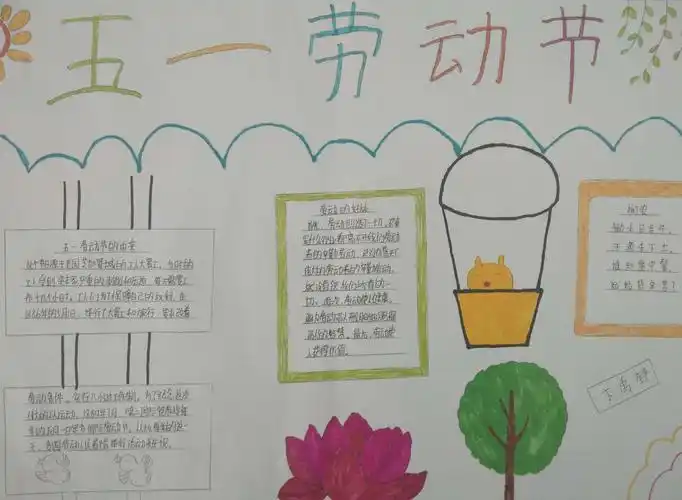 欢庆五一 ——沙流河镇皇亲庄小学劳动节手抄报评比活动纪实