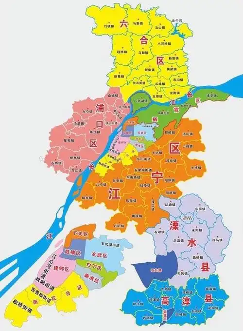 南京市地图南京市现下辖11个区,总面积6587平方公,总人口949.