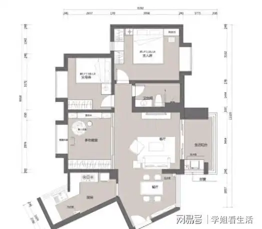 104平的三居室,不规则的格局,却让人觉得非常宽敞|客厅|沙发|飘窗