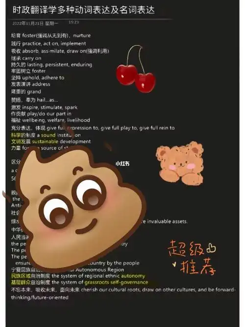 时政翻译动词名词表达