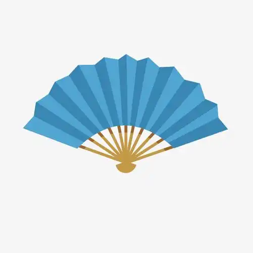 卡通创意中国风红色免抠图扇子元素