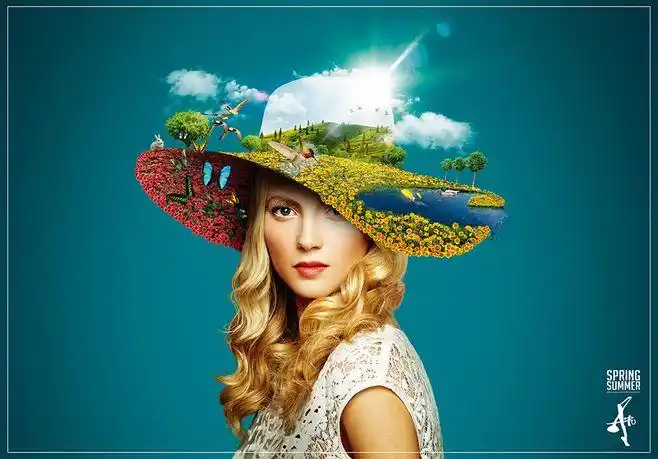 apumanque春天ps创意合成广告设计欣赏,来源自黄蜂网