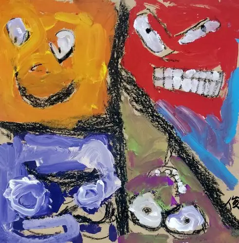 水粉人物创作——《情绪万花筒》