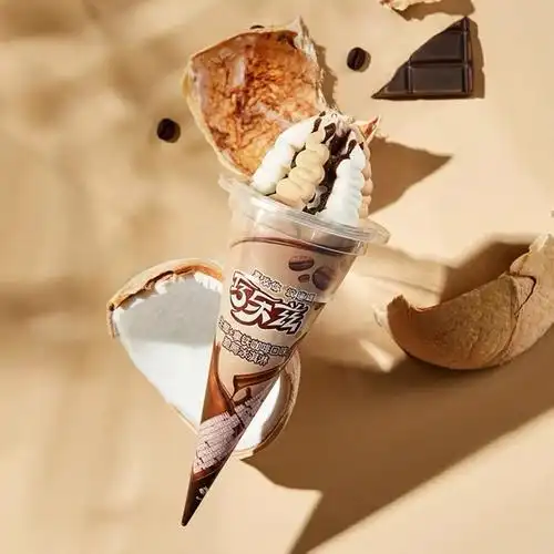 伊利巧乐兹生椰拿铁咖啡口味脆筒冰淇淋85g