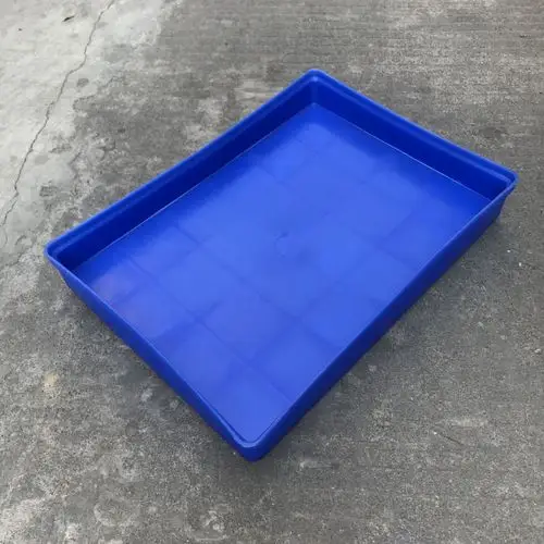供应冷冻塑料方盘 养虫周转方盆 电子厂周转盘 蓝色塑胶方盘
