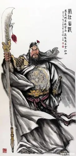 国画人物忠义千秋画关公
