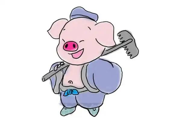 手绘猪八戒简笔画怎么画呢