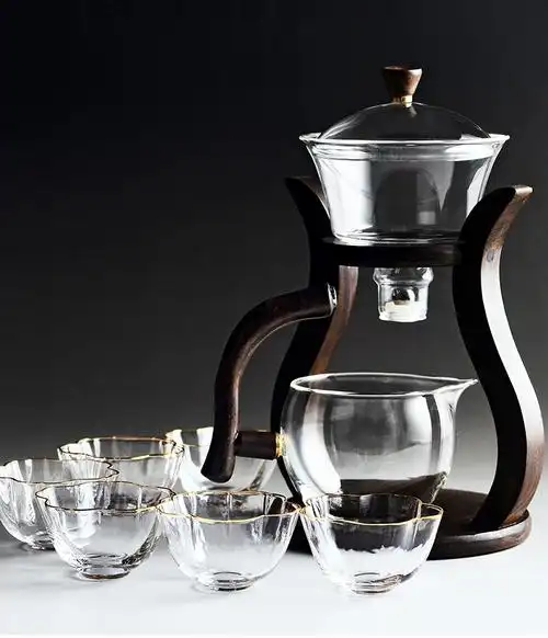 尚言坊玻璃自动茶具套装懒人全自动泡茶器简约现代创意日式功夫茶具