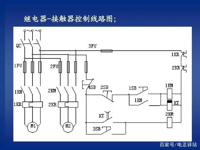 原理图如下: 电路结构:(1)主电路如下,总开关qc,熔断器1fu,交流接触器