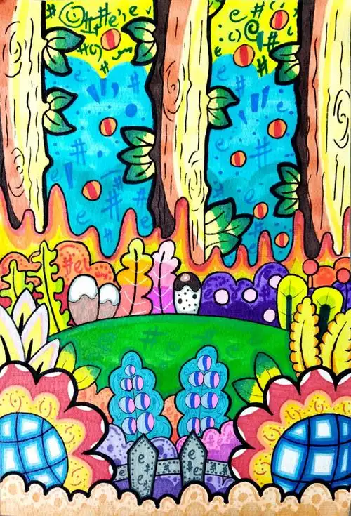 儿童画万能背景