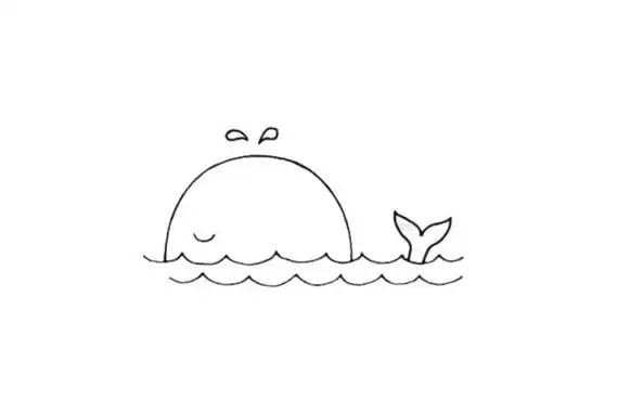 鲸鱼怎么画呢鲸鱼手绘的画法步骤教程