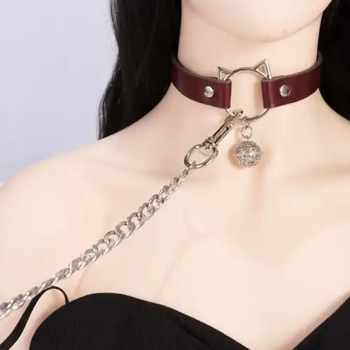 情趣女用项圈sm调教狗奴惩罚性感可爱猫咪铃铛调教性用品一件代发