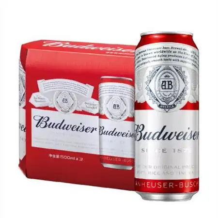 百威啤酒罐装500ml*3罐