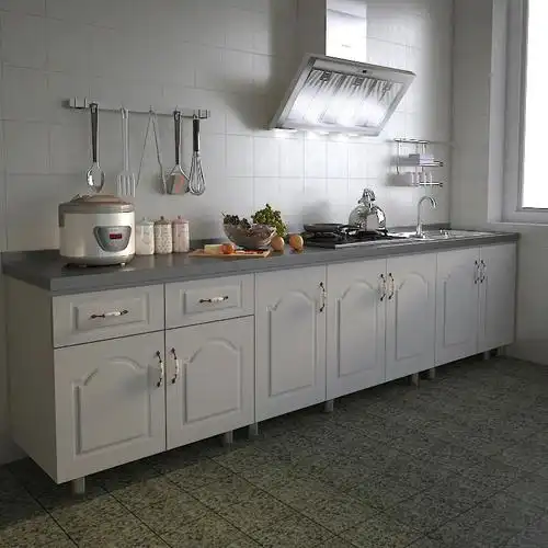 不锈钢碗橱柜简易厨房柜子灶台柜组装出租房用经济型整体家用柜