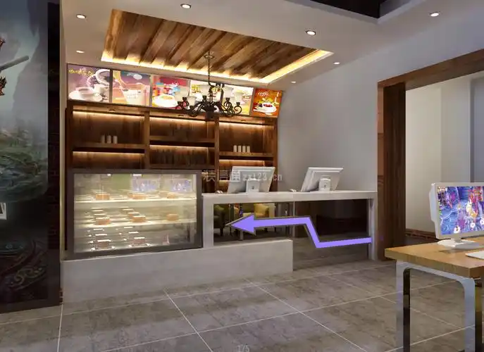 滕州网吧现代风格150平米设计方案 网吧前台装修_装信通网