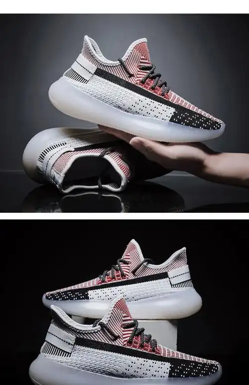 2020春新款透气飞织椰子反光鞋