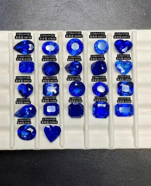 天然蓝宝石惊艳的颜色和火彩色标级皇家蓝