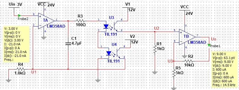 免费文档 所有分类 工程科技 电子/电路 普通光耦构建线性光耦