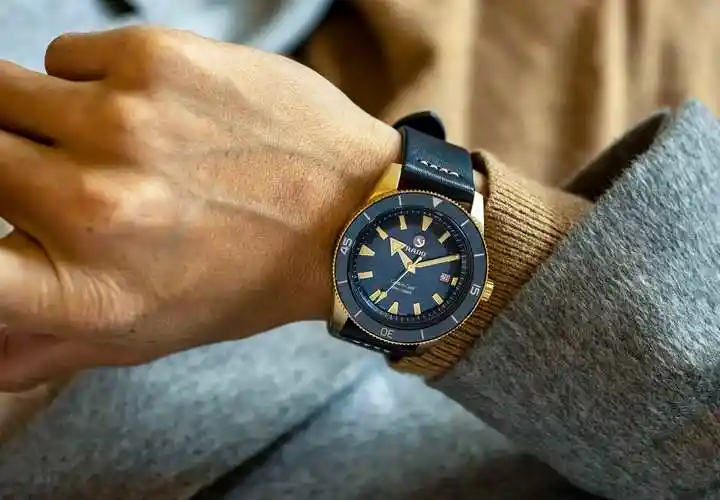 rado瑞士雷达表captaincook库克船长系列自动机械青铜腕表