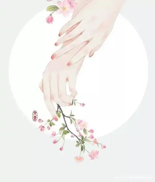 古风手部绘制素材