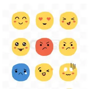 矢量手绘可爱卡通表情包装饰元素表情贴纸
