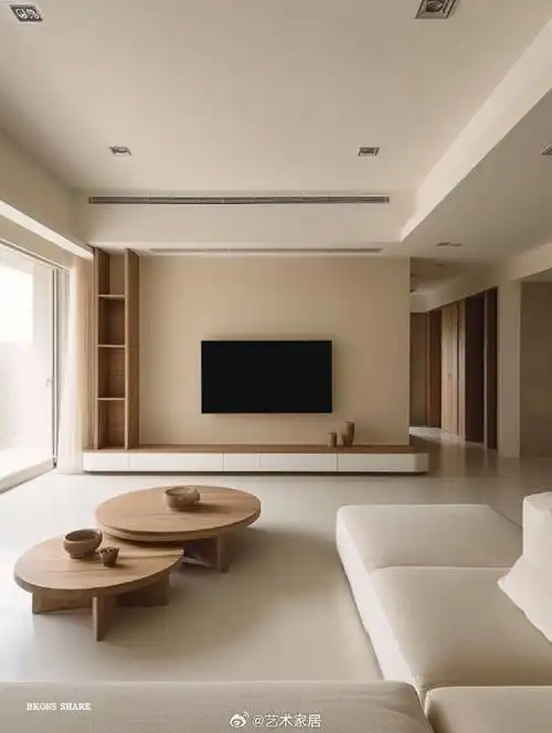 极简原木 留白=电视墙crush瞬间#我的智能生活