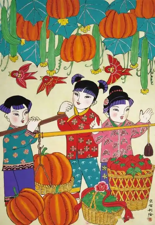 作品欣赏之三 ▎画说丰收——第三届潍坊中国农民画展