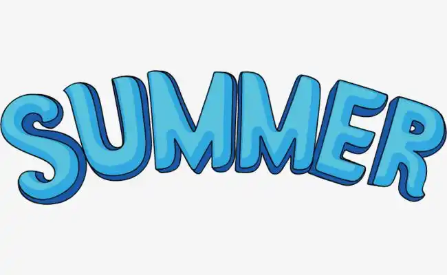 矢量卡通summer字体