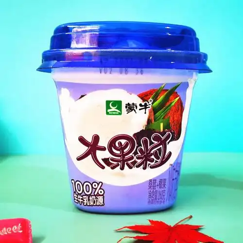 蒙牛大果粒酸奶260g风味发酵乳草莓黄桃芦荟蓝莓桑葚椰果黄桃芦荟4杯