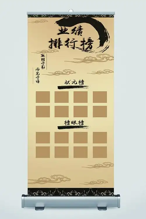 公司企业业绩排行榜展架