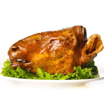 菜欢欢内蒙古卤味麻辣羊头整只熟食带舌头带脑装冷冻新鲜 麻辣羊头【2