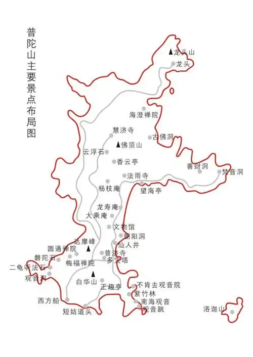 普陀山景区地图