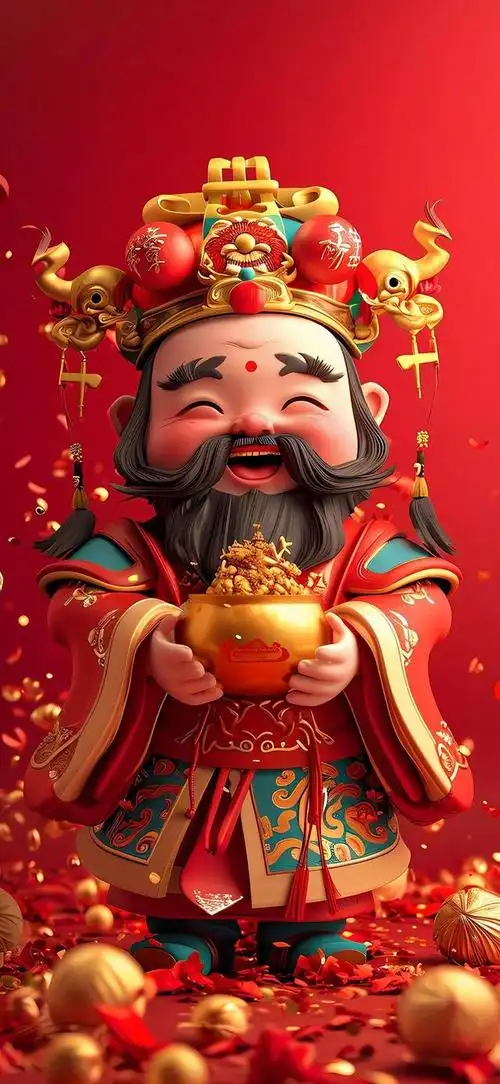壁纸分享,财神到送财来,恭喜发财
