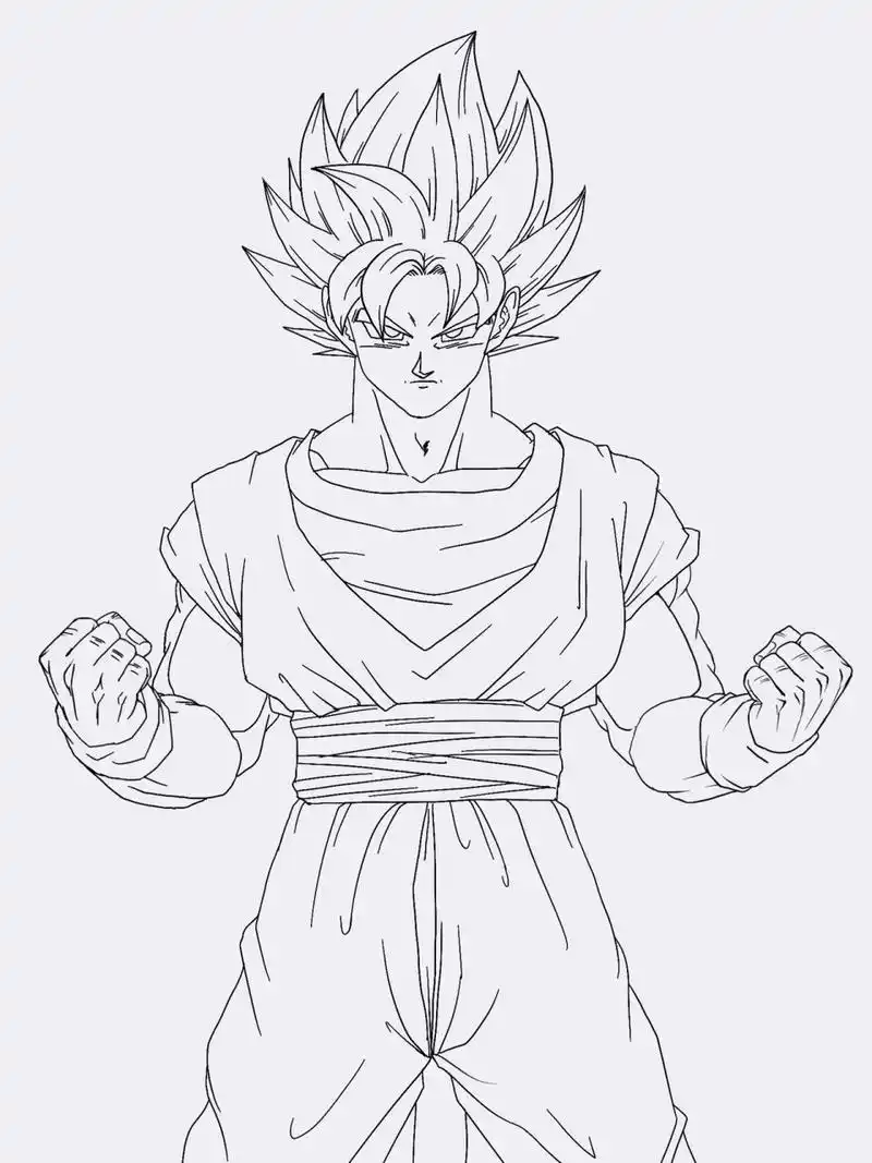 日常绘画练习,龙珠孙悟空不同形态 虽然是一部很老的动漫,可我还是