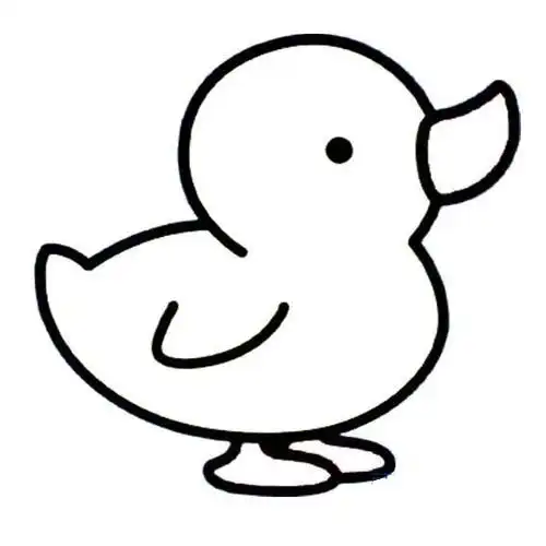 一组小鸭子简笔画,超萌可爱,一起来临摹吧,一起冲鸭带色鸭子简笔画