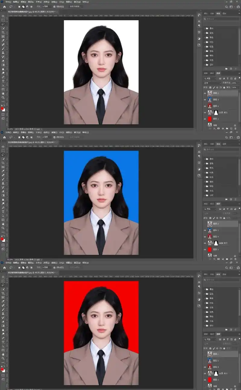 ps换照片背景色保姆级教程.自己去照相馆或者自 - 抖音
