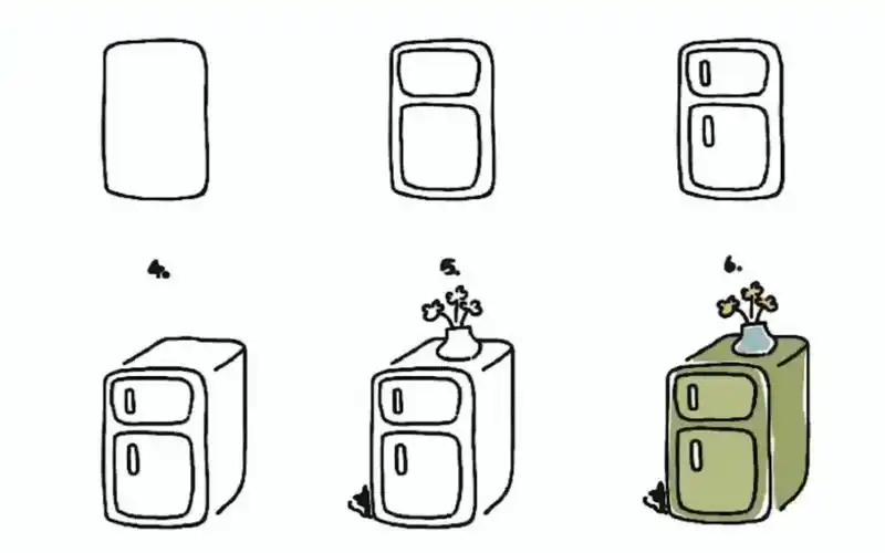 【简笔画】冰箱教程