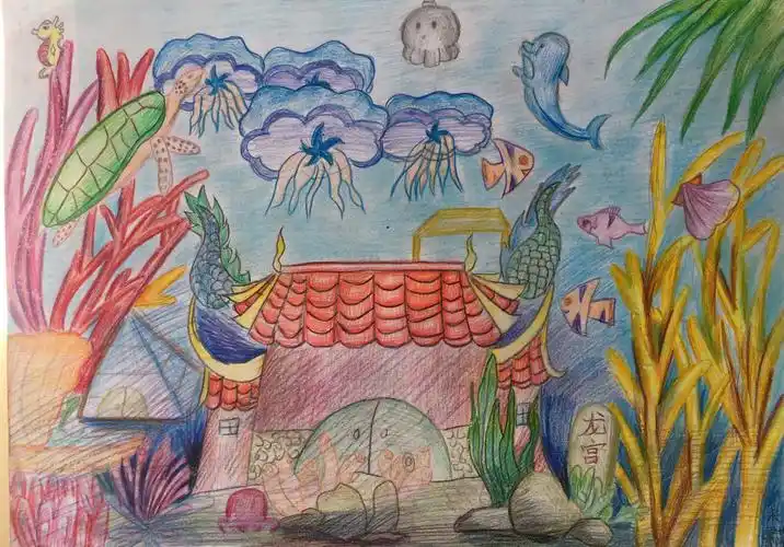 要求:唯美,突出不一样的龙宫设计场面.