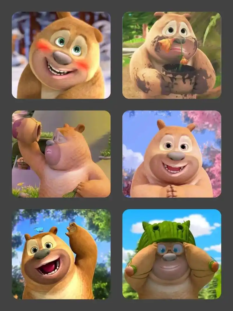 熊二 可可爱爱的小时候#动漫头像 #我们的童年回忆熊出没 - 抖音