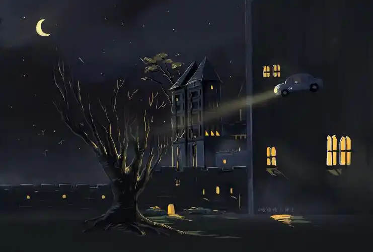 动漫壁纸- 哈利波特黑森林 cr:@哈哈哈小胖子插画手绘/潮流ins/可爱