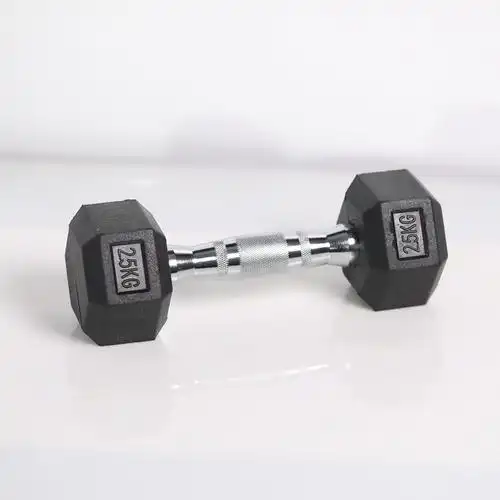 跨境专供六角包胶哑铃健身房商用哑铃可调节规格杠铃家用健身器材