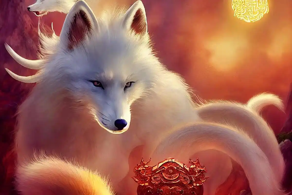 山海异兽之九尾狐#图文伙伴计划 #ai绘画 #ai艺术幻想  - 抖音