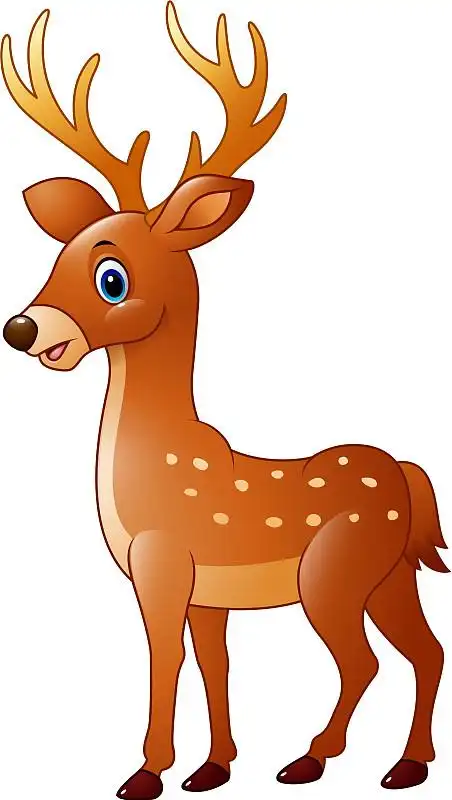 卡通有趣的鹿