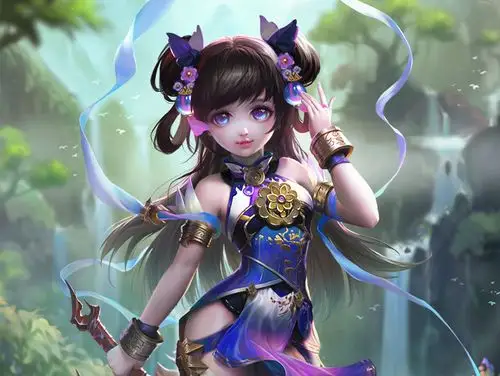 《问道》水女宣传插画绘制-深圳枭瞳