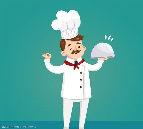 卡通男厨师设计矢量素材 菜肴 餐厅 厨师 男子      餐饮 设计 动漫