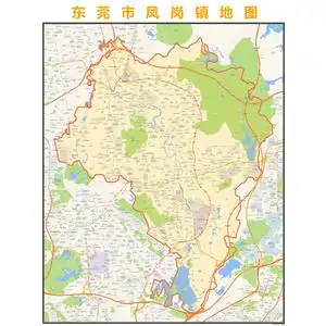 东莞市凤岗镇行政区划地图高清定制2021城市交通卫星办公室挂图