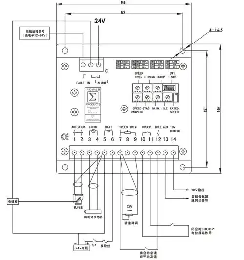 康明斯电子调速器接线分布图-柴油发电机组.png