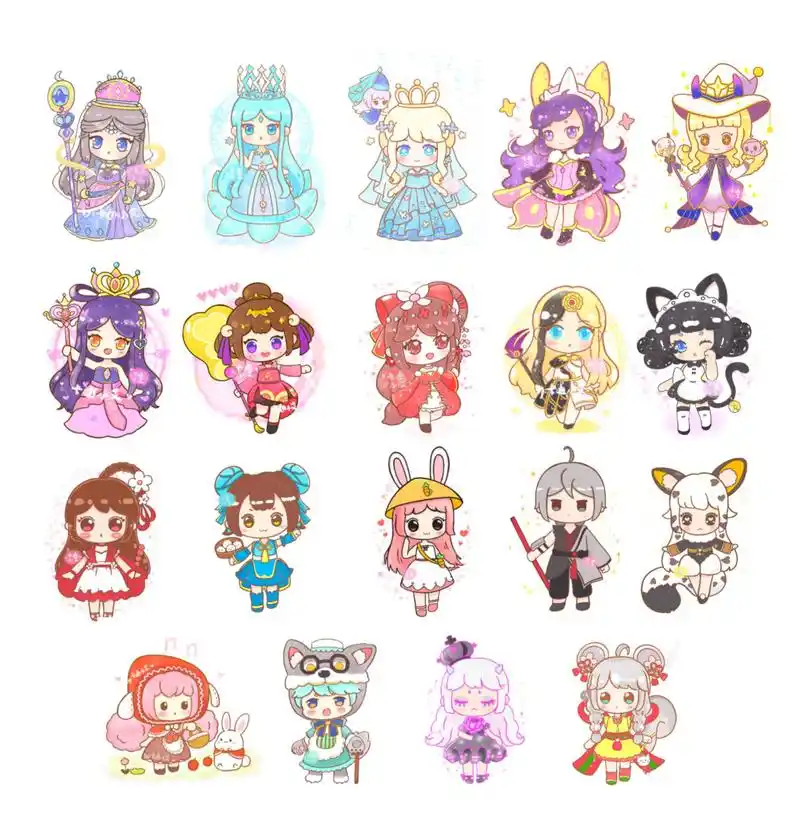 迷你世界皮肤简笔画合集 手绘人物画 一套可爱的迷你世界人物合集