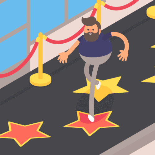 胖子走路星星闪烁gif动图_动态图_表情包下载_soogif