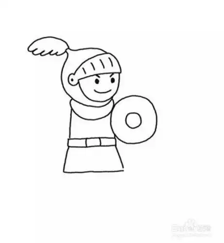 画古代战士的儿童卡通简笔画教程